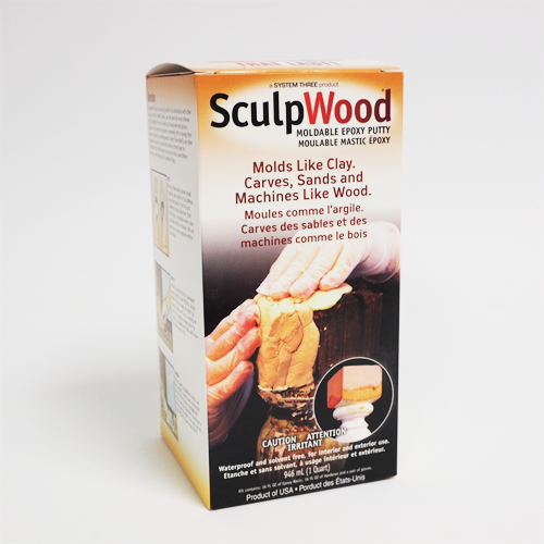 SYSTEM THREE 8 oz. Sculpwood Two Part Epoxy Putty Kit with 4 oz