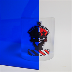 Acrylic Sheet 3mm 2424 Blue Transparent Cast